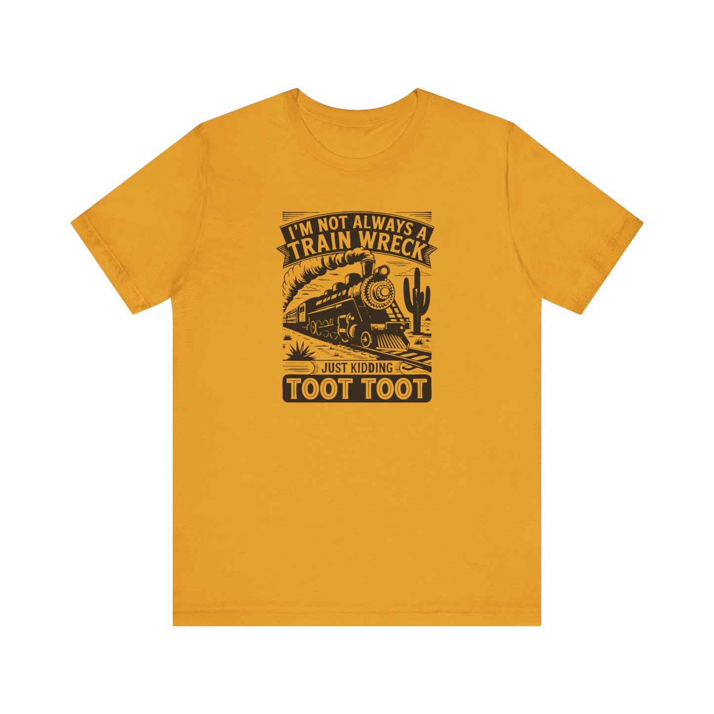 Funny Train Wreck Unisex Tee, Humorous Gift, Casual Wear, Graphic Tee, Birthday Gift, Train Lover Shirt - Riff Raff Wear