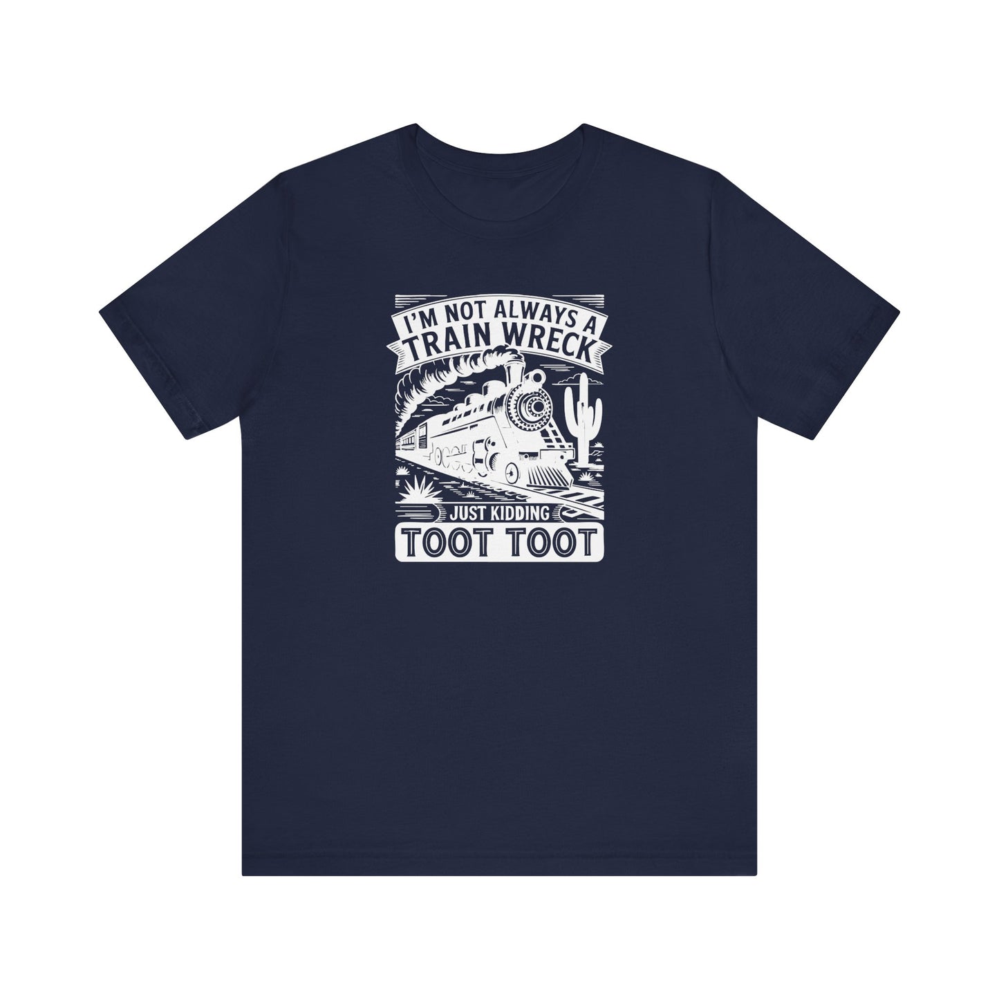 Funny Train Wreck Unisex Tee, Humorous Gift, Casual Wear, Graphic Tee, Birthday Gift, Train Lover Shirt - Riff Raff Wear