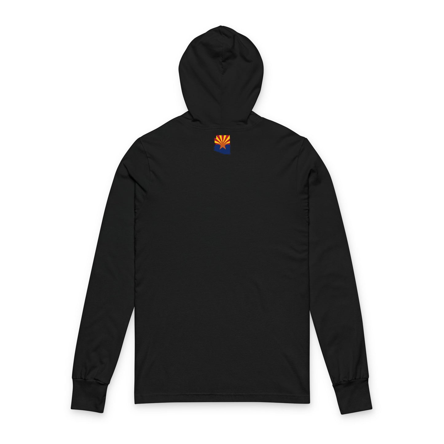 Hooded Long Sleeve Tee — Camelback Mountain Sunset Graphic