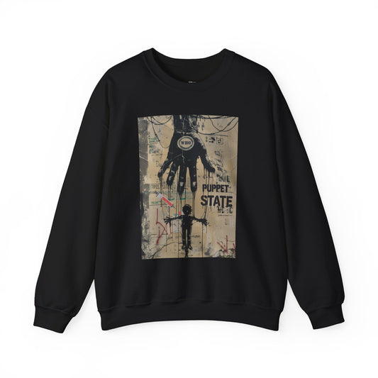 Artistic Puppet State Sweatshirt - Unisex Crewneck for Creative Souls - Riff Raff Wear
