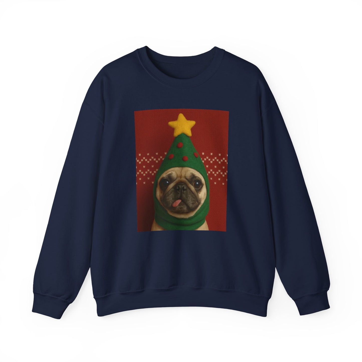 Christmas Pug Sweatshirt, Unisex Crewneck, Cute Holiday Sweater, Dog Lover Gift, Cozy Winter Wear, Fun Christmas Apparel - Riff Raff Wear