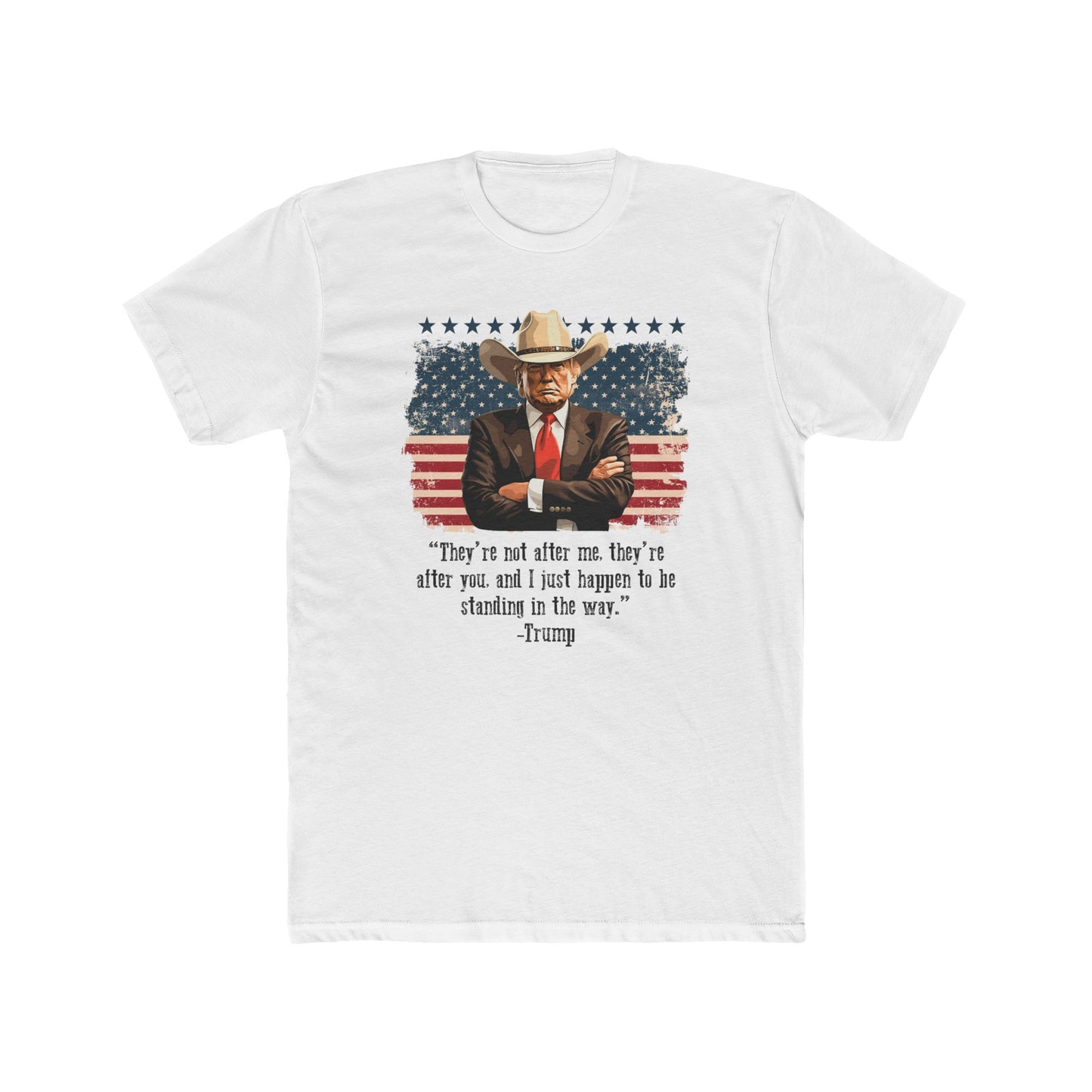 Riff Raff Wear Standing In The Way Trump Unisex Cotton Crew Tee