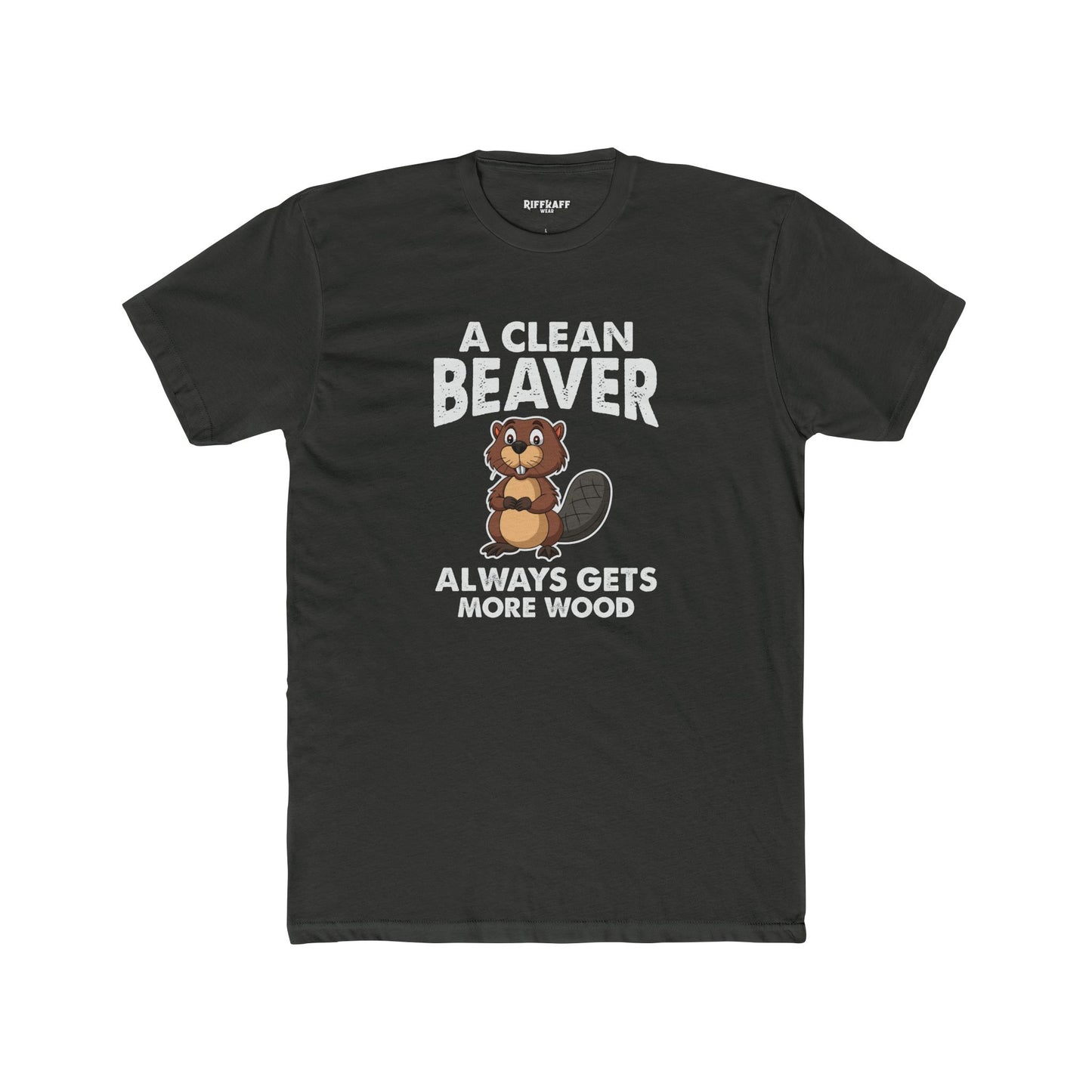A Clean Beaver Graphic Tee - Fun and Quirky Cotton Crew for Nature Lovers - Riff Raff Wear