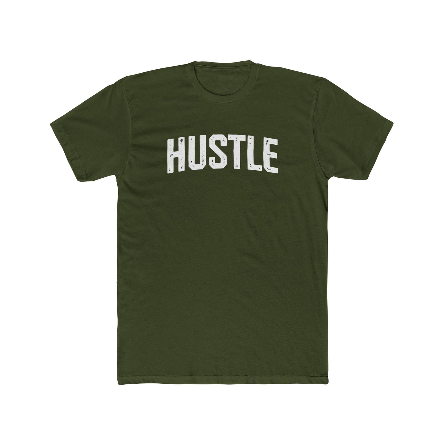 Hustle Unisex Cotton Crew Tee - Motivational Graphic T-Shirt - Riff Raff Wear - Fitness