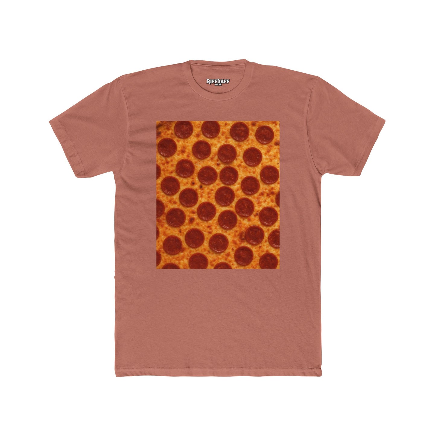 Pizza Pattern Unisex Cotton Crew Tee - Fun Foodie Fashion -Riff Raff Wear