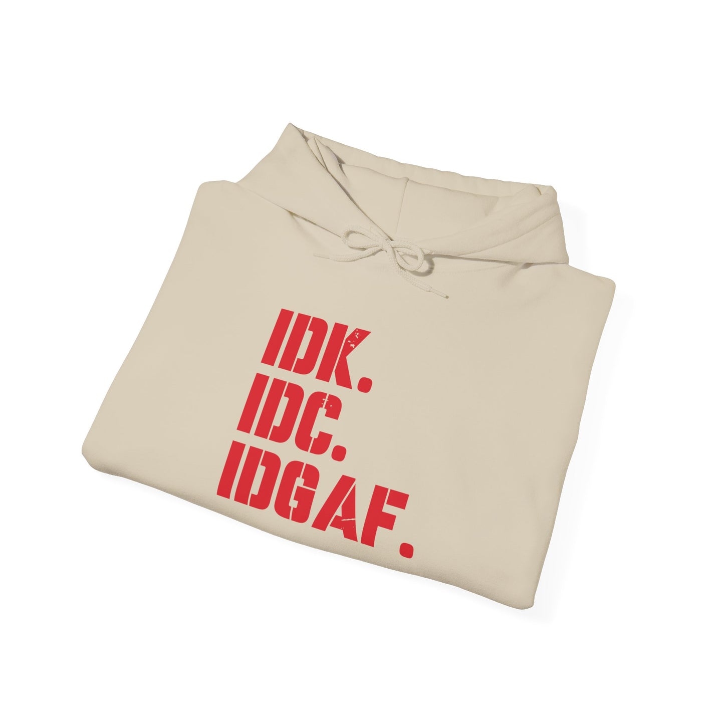 Dad Funny IDK IDC IDGAF Unisex Heavy Blend™ Hooded Sweatshirt