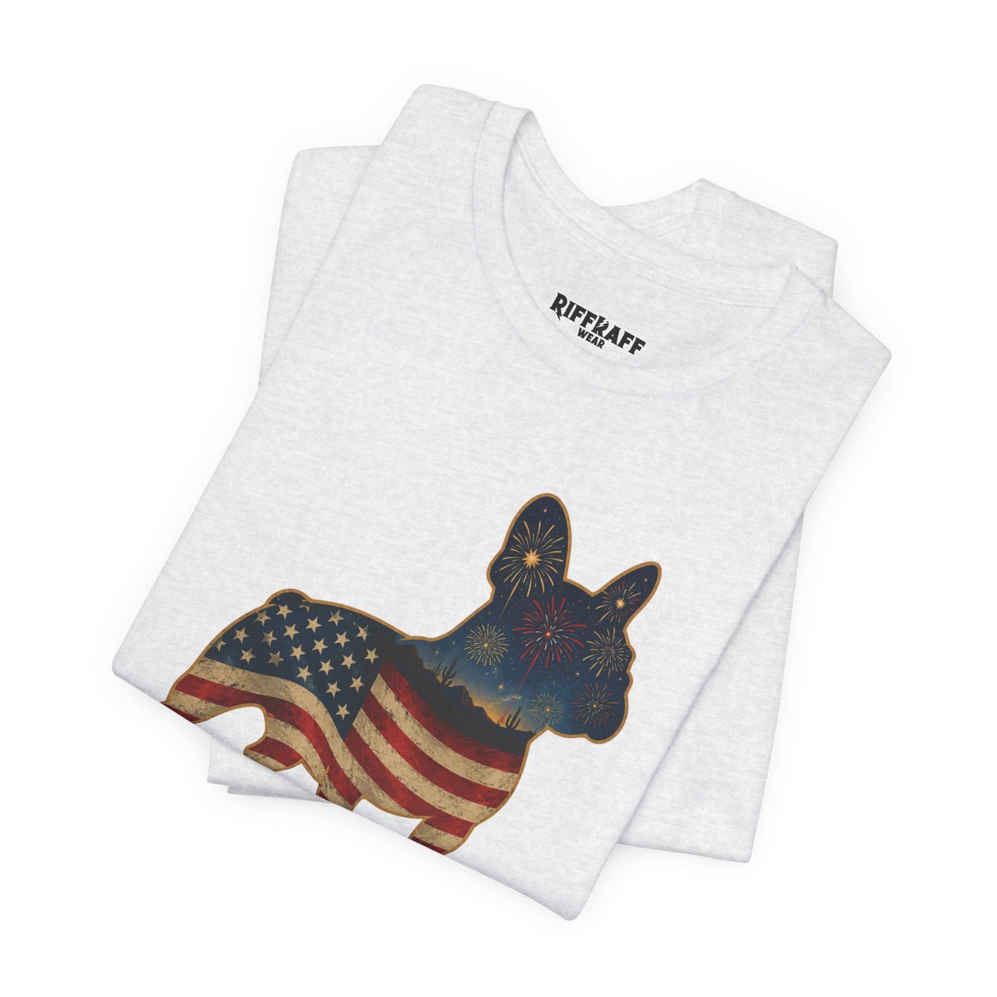 Freedom Crew Frenchie T-Shirt – Patriotic Bulldog Flag Tee