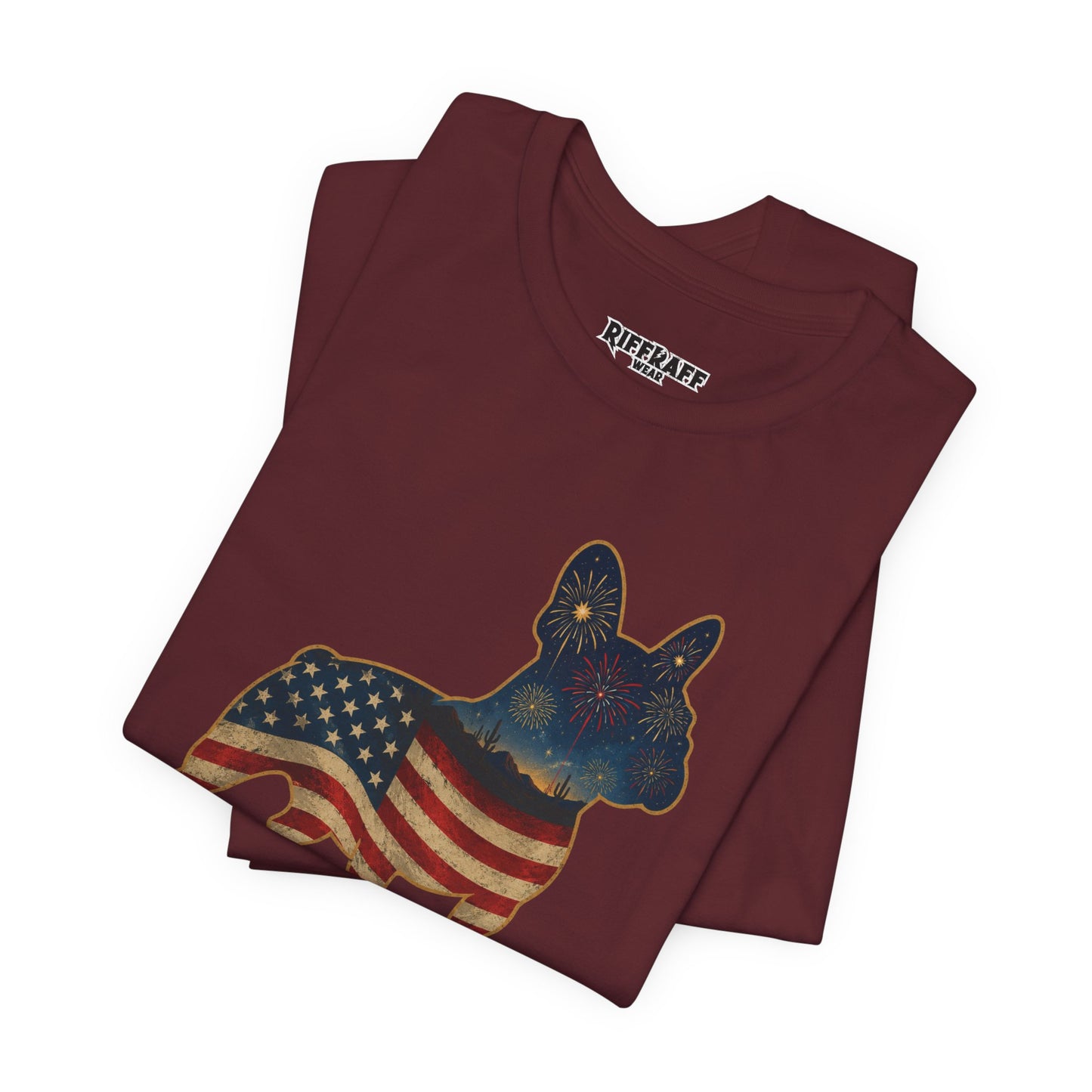 Freedom Crew Frenchie T-Shirt – Patriotic Bulldog Flag Tee