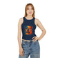 Colorful Bulldog Print Micro Rib Racer Tank Top - Riff Raff Wear