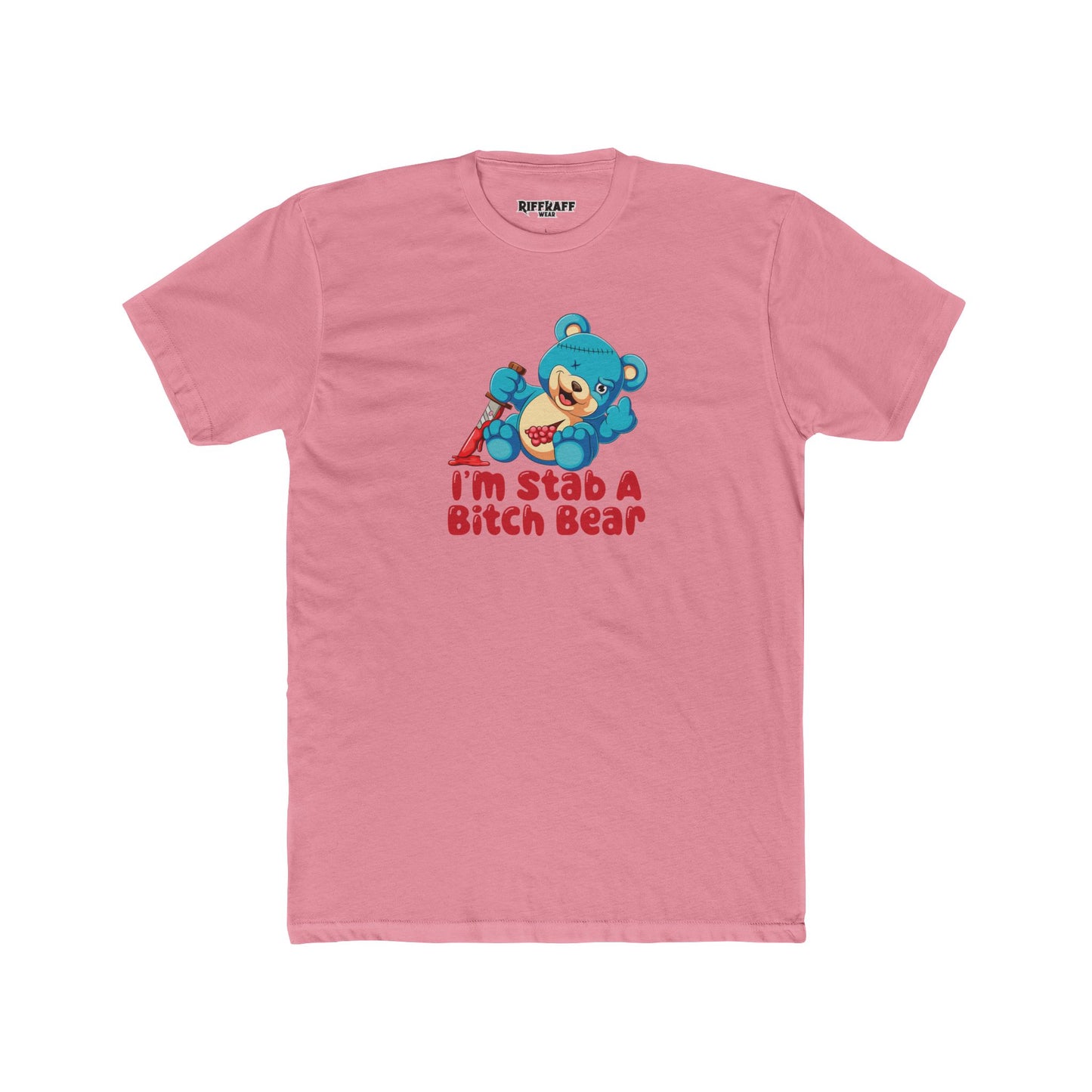 Streetwear - Stab A Bitch Bear - Unisex Cotton Crew Tee - Riff Raff Wear