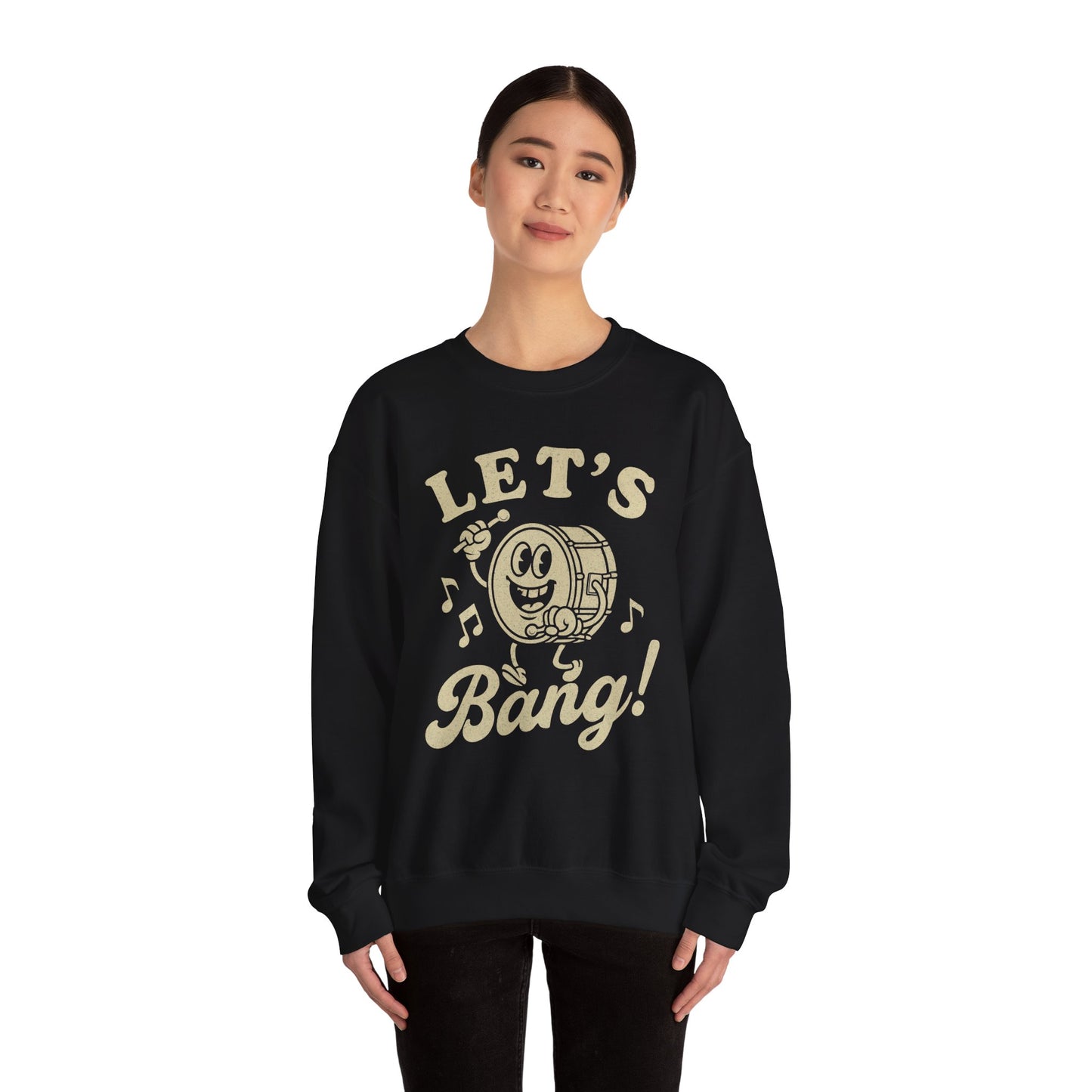 Let's Bang! Unisex Crewneck Sweatshirt - Fun & Comfy Apparel for Music Lovers - Riff Raff Wear