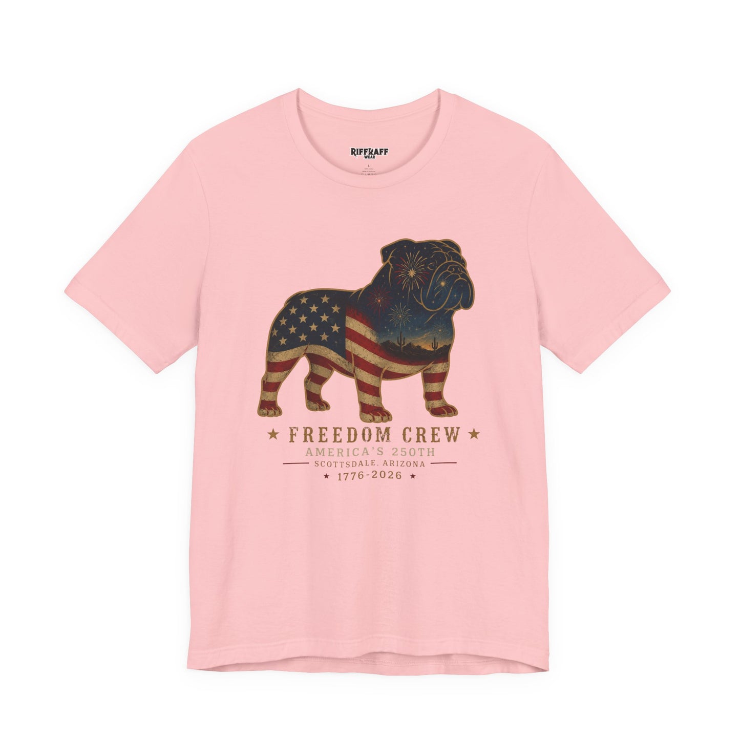 Freedom Crew English Bull Dog T-Shirt – Patriotic Bulldog Flag Tee