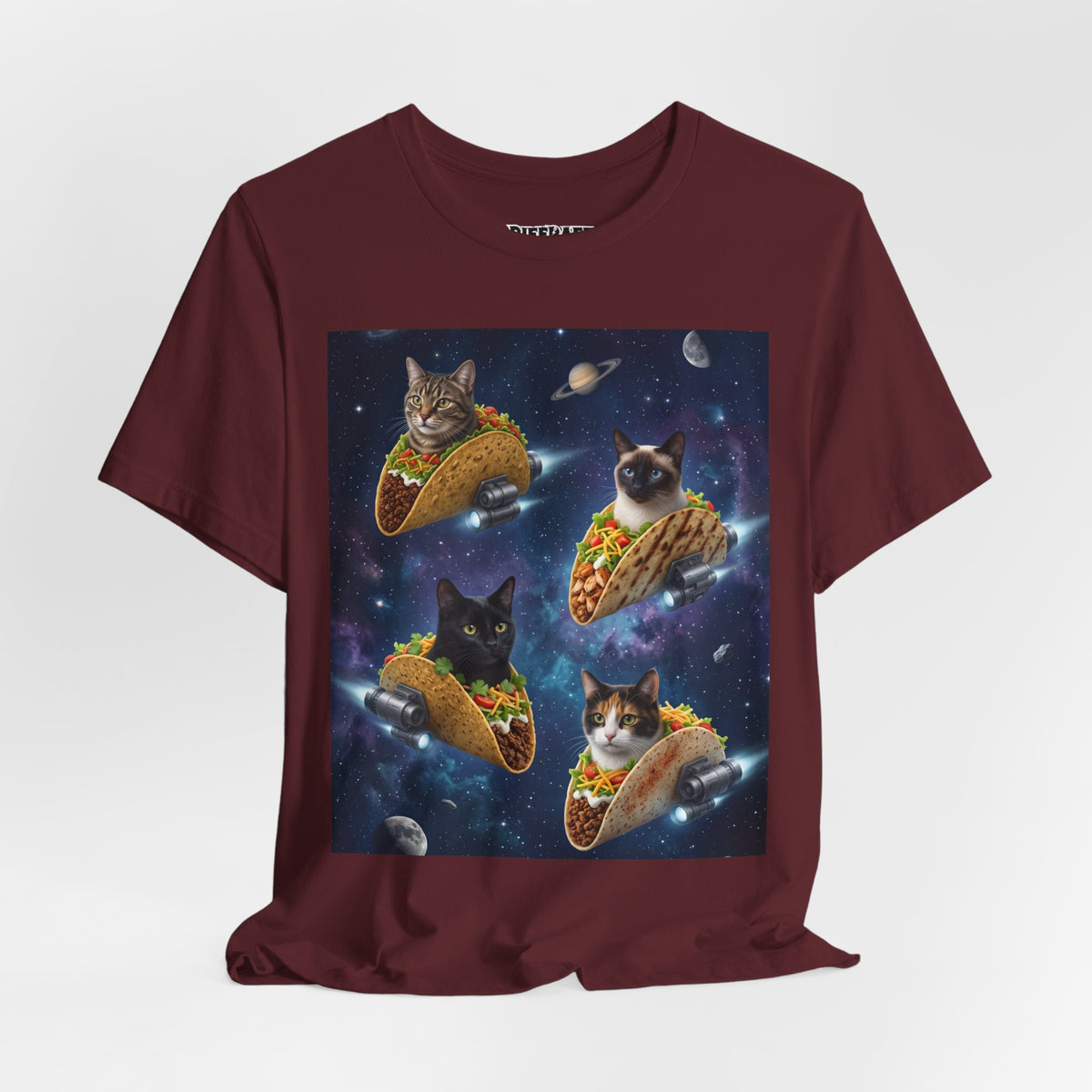 Cat Taco Space Tee  Funny Cosmic Cats in Tacos T-Shirt