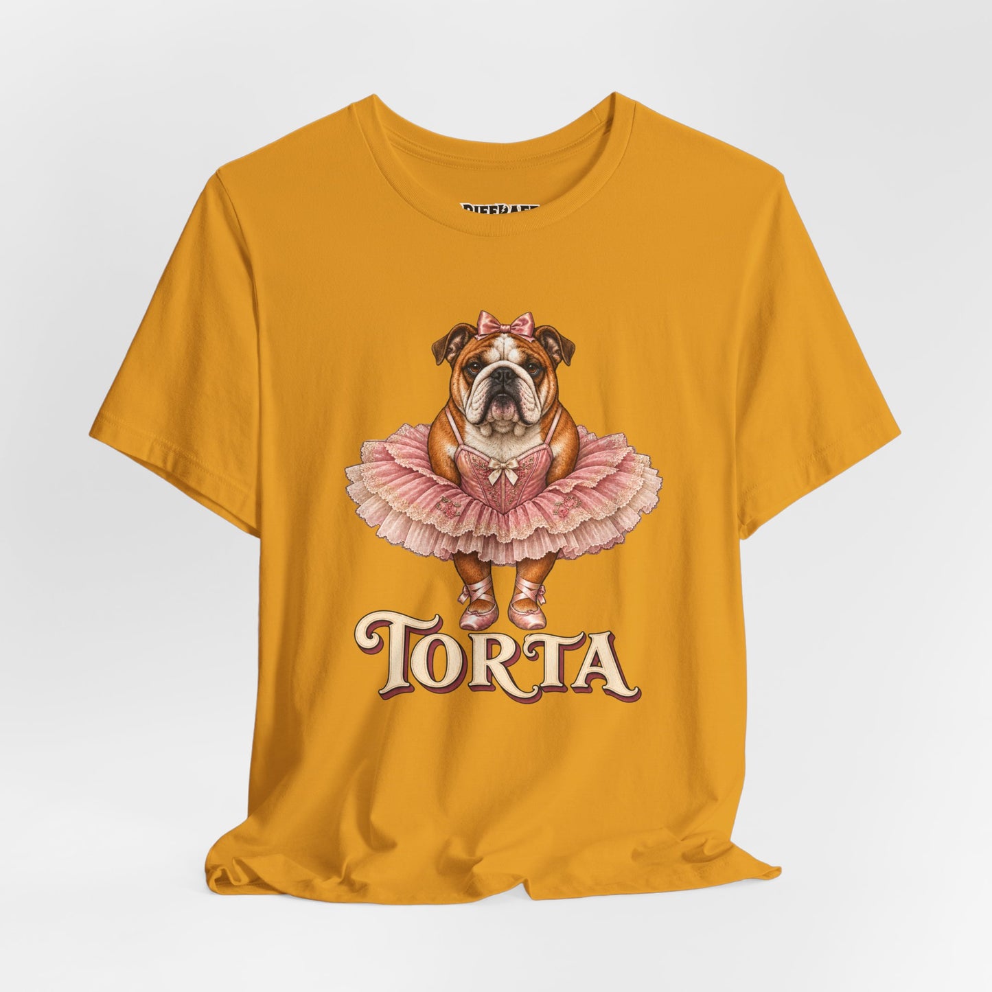 Bulldog Ballerina T-Shirt 'Torta' Cute Dog Graphic Tee