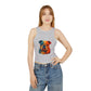 Colorful Bulldog Print Micro Rib Racer Tank Top - Riff Raff Wear