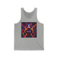 Cosmic Cat Unisex Jersey Tank - Vibrant Funky Graphic Tee - Riff Raff Wear