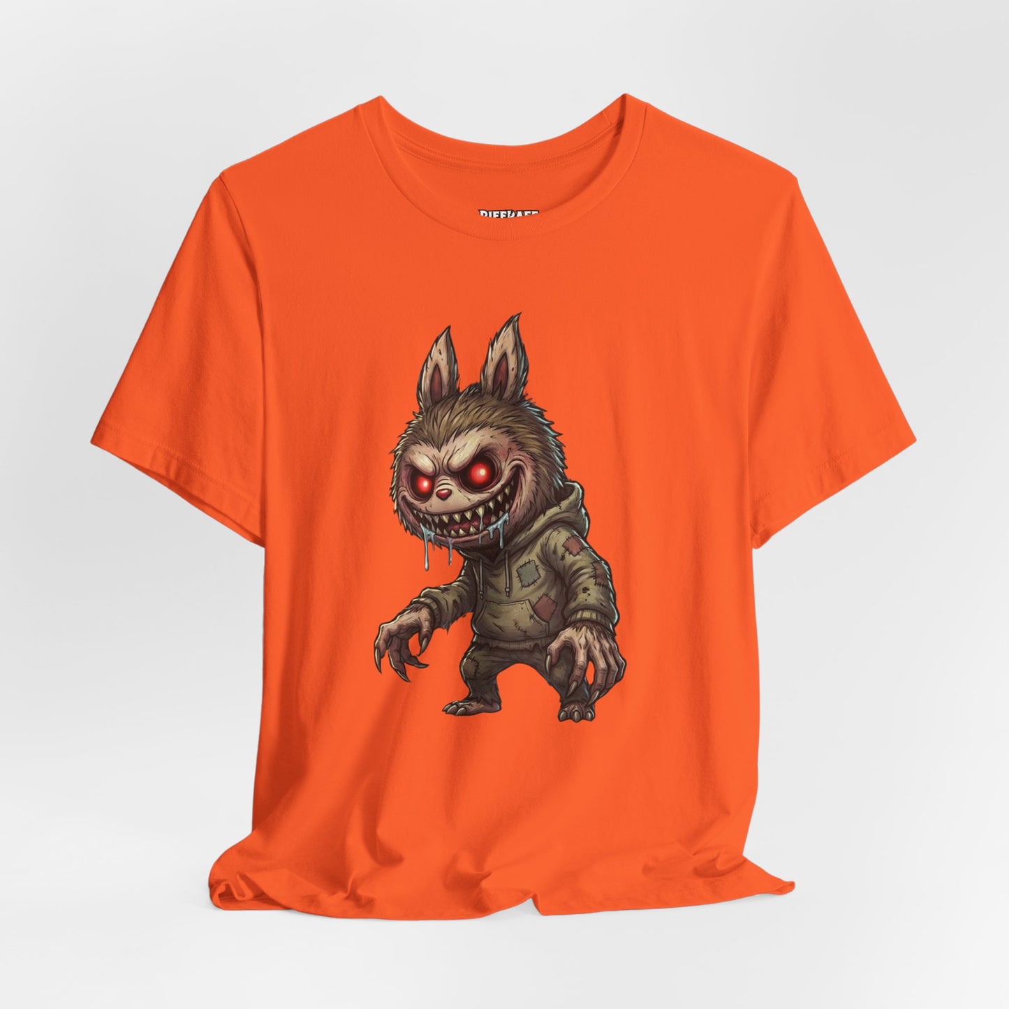 Graphic Tee — Creepy Bunny Monster Front with "F*** You and Your Lab***" Bold Back