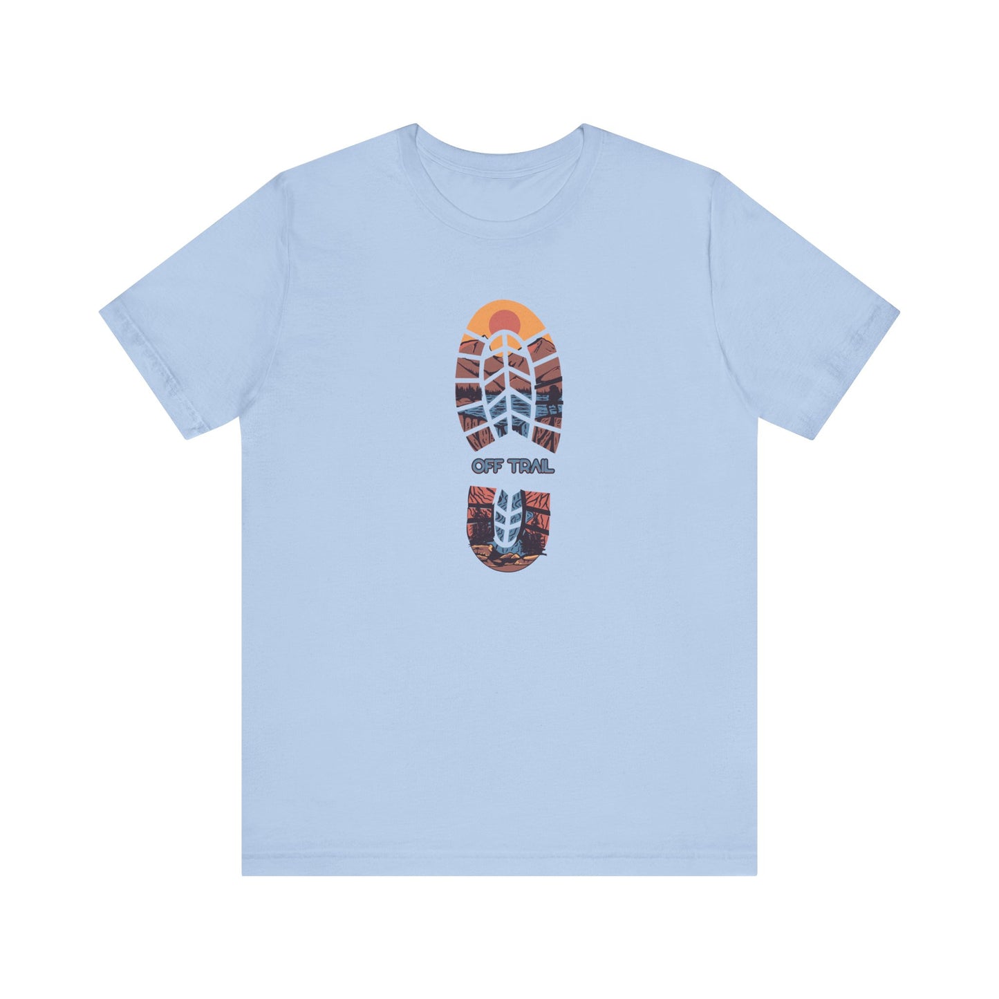 Off Trail Boot Print Unisex Jersey Short Sleeve Tee