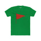 Unisex Cotton Crew Tee with Red Flag Design - Casual Wear for Trendsetters - Riff Raff Wear