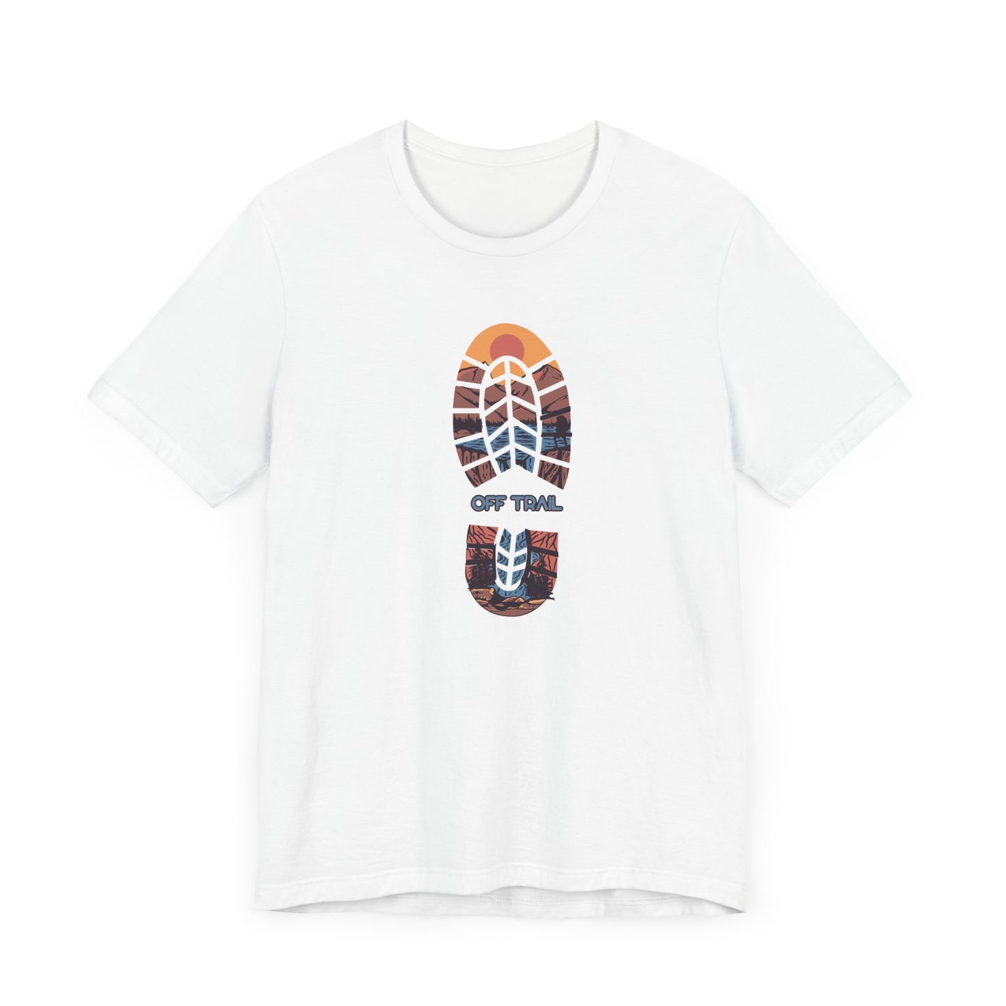 Off Trail Boot Print Unisex Jersey Short Sleeve Tee