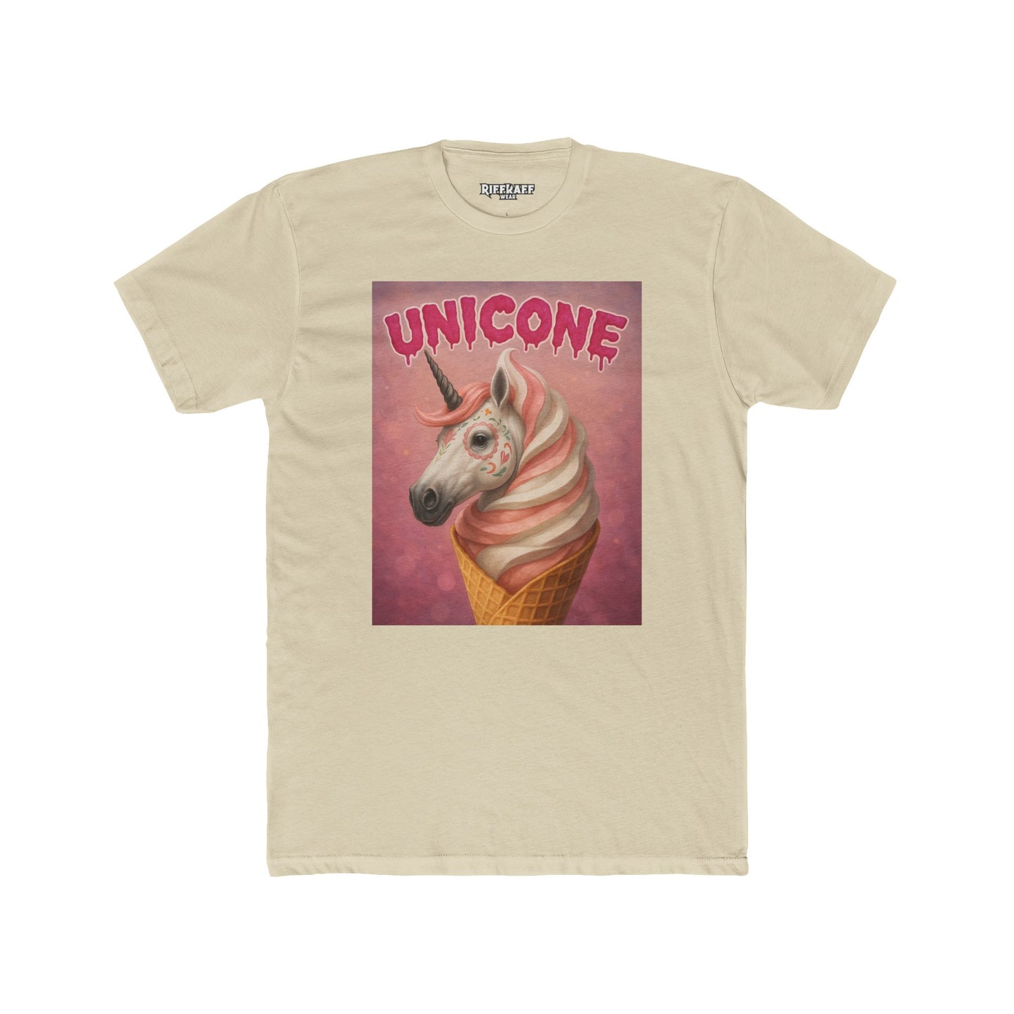 Whimsical Unicone Crew Tee - Fun Unicorn Ice Cream Graphic T-Shirt - Riff Raff Wear