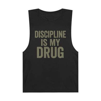 Discipline Is My Drug Unisex Tank Top - Motivational Fitness Apparel - Riff Raff Wear