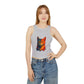 Colorful Cat Graphic Racer Tank Top for Women - Riff Raff Wear