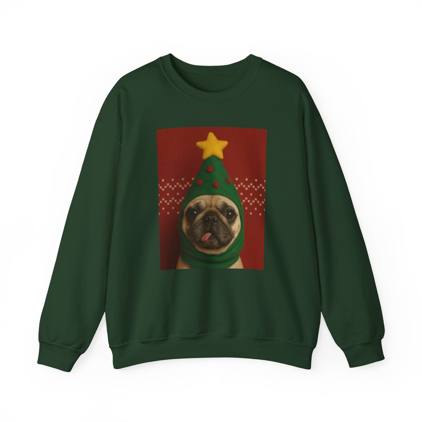 Christmas Pug Sweatshirt, Unisex Crewneck, Cute Holiday Sweater, Dog Lover Gift, Cozy Winter Wear, Fun Christmas Apparel - Riff Raff Wear