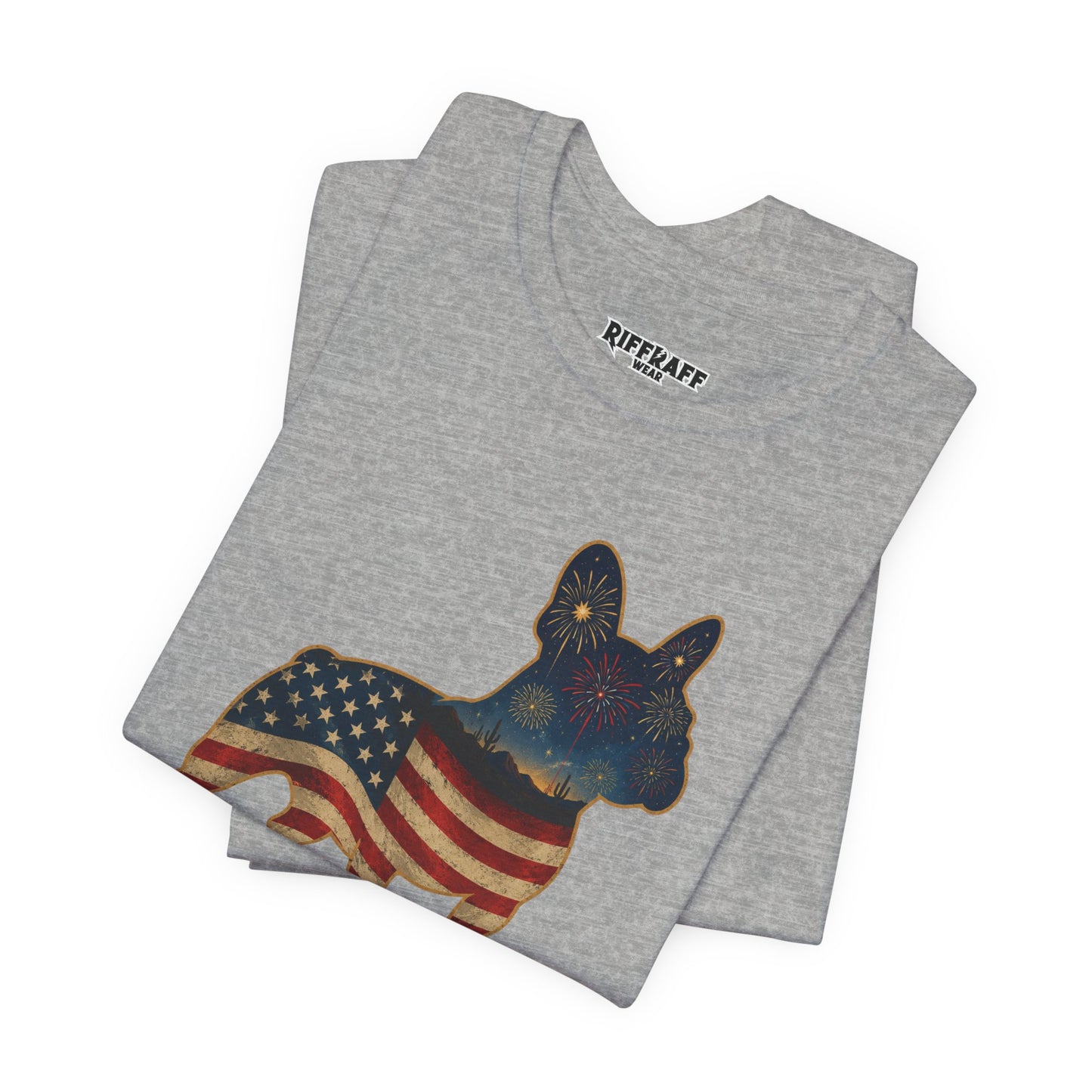 Freedom Crew Frenchie T-Shirt – Patriotic Bulldog Flag Tee