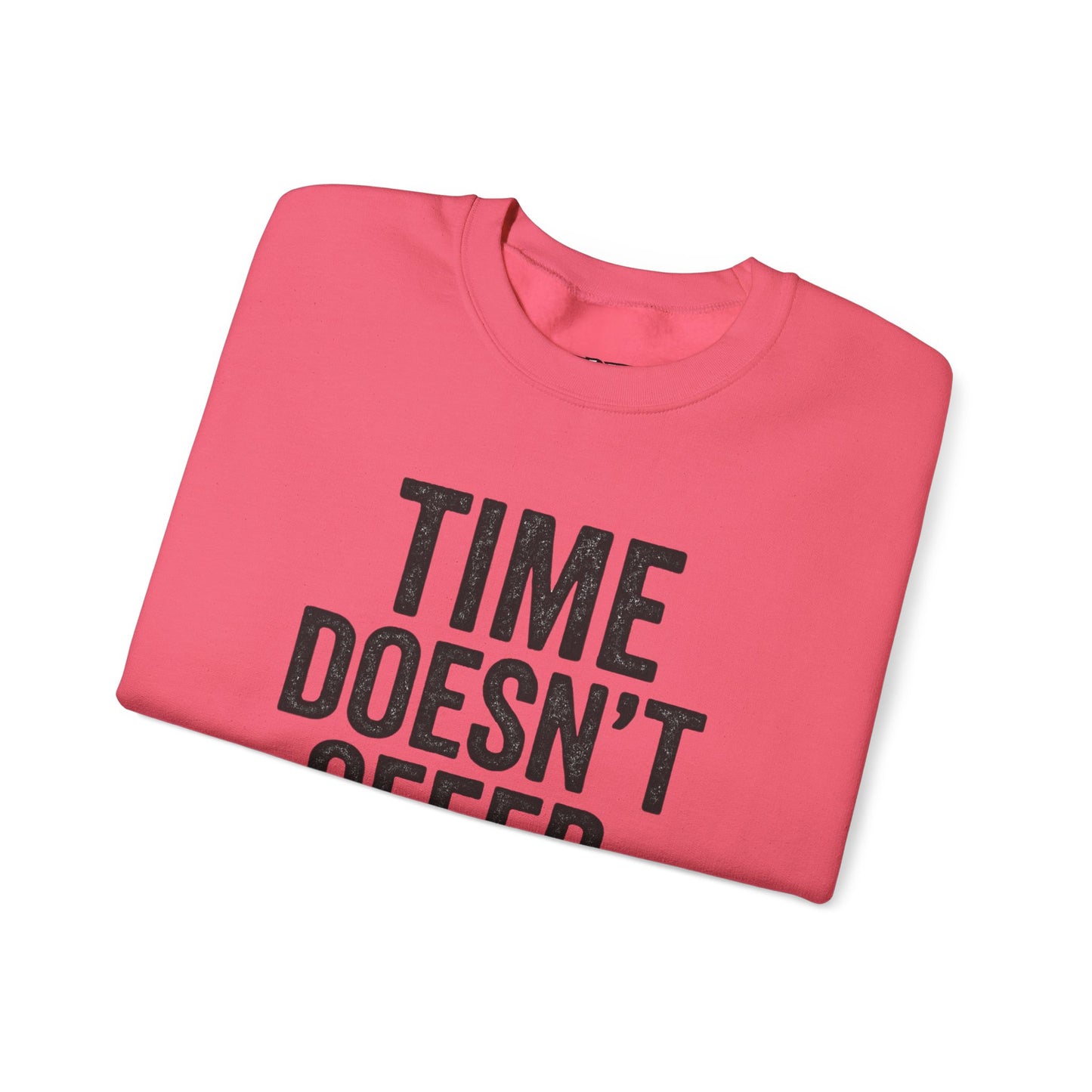 Unisex Crewneck Sweatshirt - "Time Doesn't Refund" - REBEL REPUBLIC - Riff Raff Wear