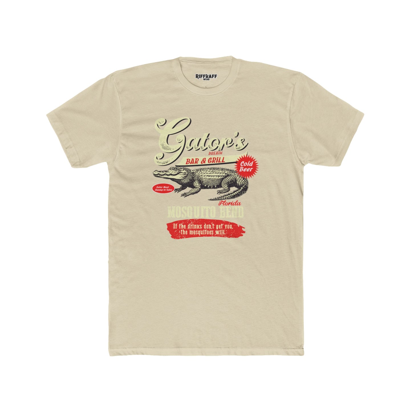Gator's Bar & Grill Humor Tee - Unisex Cotton Crew Shirt - Riff Raff Wear