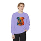 Vibrant Bulldog Sweatshirt - Cozy, Garment-Dyed Unisex Style - Riff Raff Wear