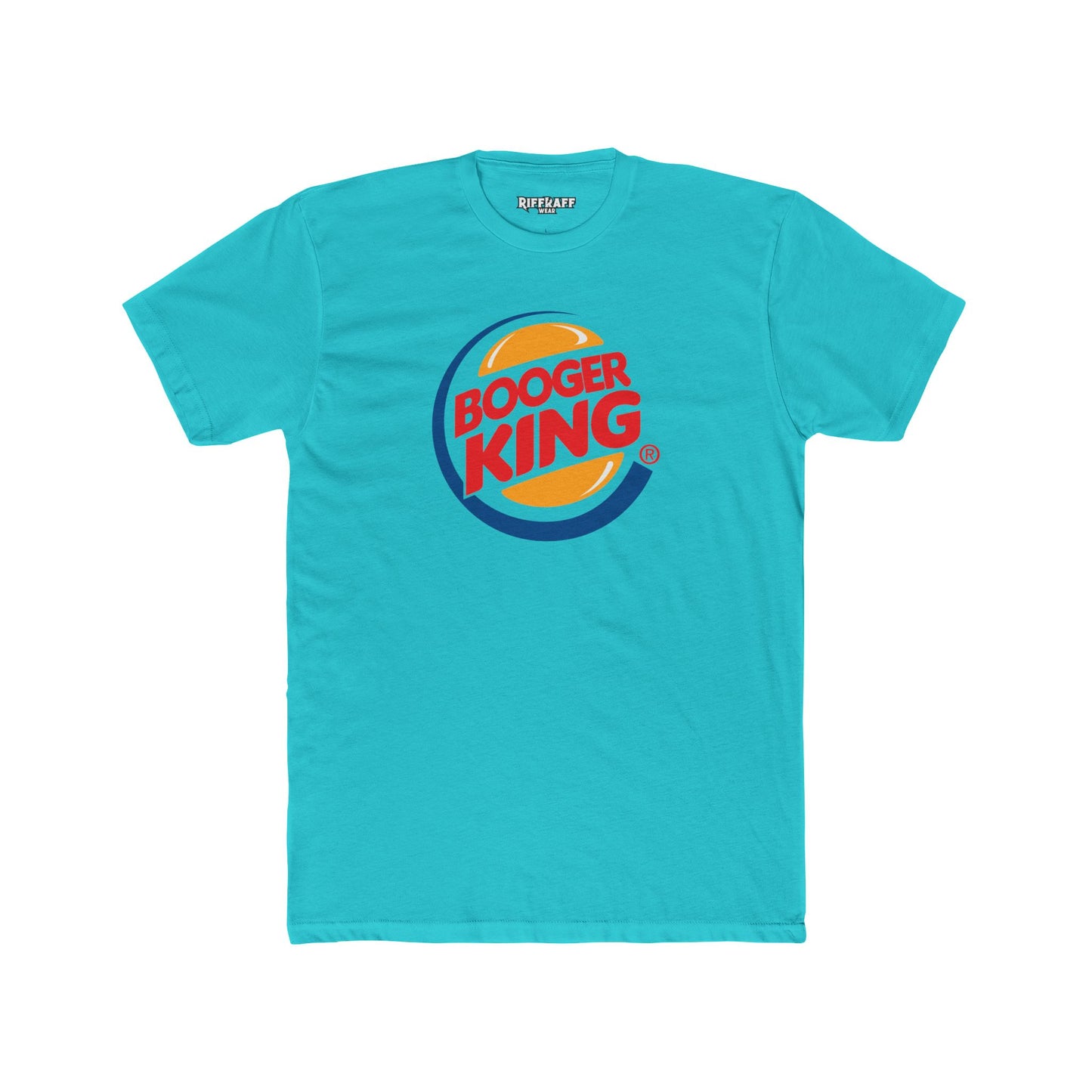 Funny 'Booger King' Unisex Cotton Crew Tee - Humorous T-Shirt for Kids and Adults - Parody Logo Series - Riff Raff Wear
