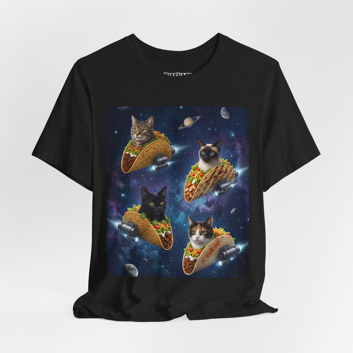 Cat Taco Space Tee  Funny Cosmic Cats in Tacos T-Shirt