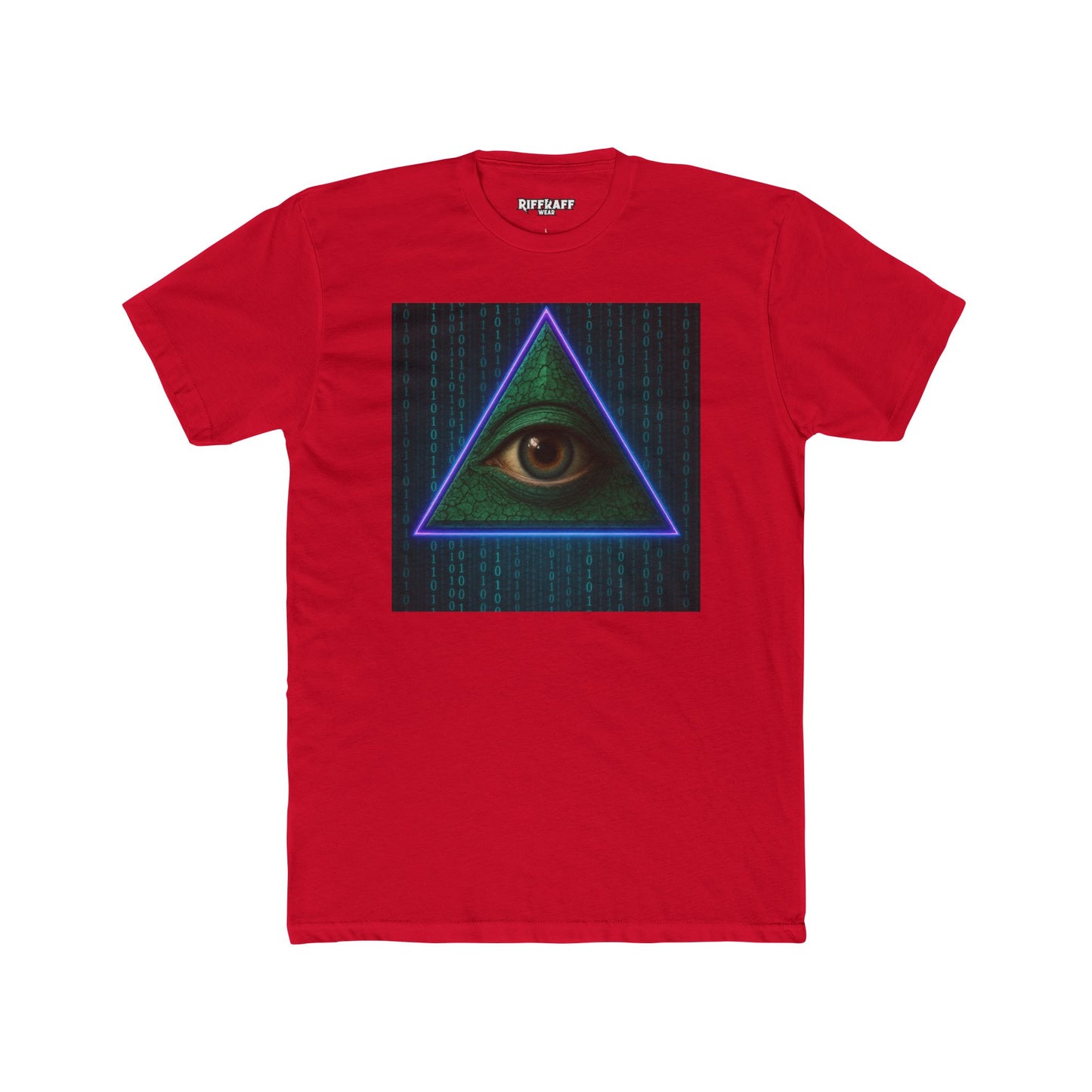 Mystical Eye Unisex Cotton Crew Tee - Retro Cyber Design - Riff Raff Wear