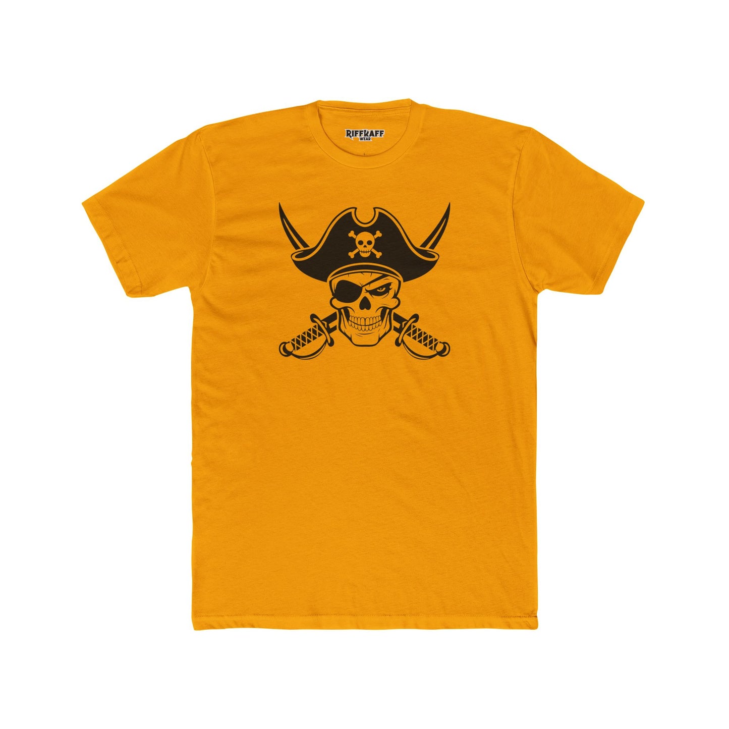 Pirate Skull Unisex Cotton Crew Tee - Perfect for Nautical Enthusiasts and Halloween - Riff Raff Wear