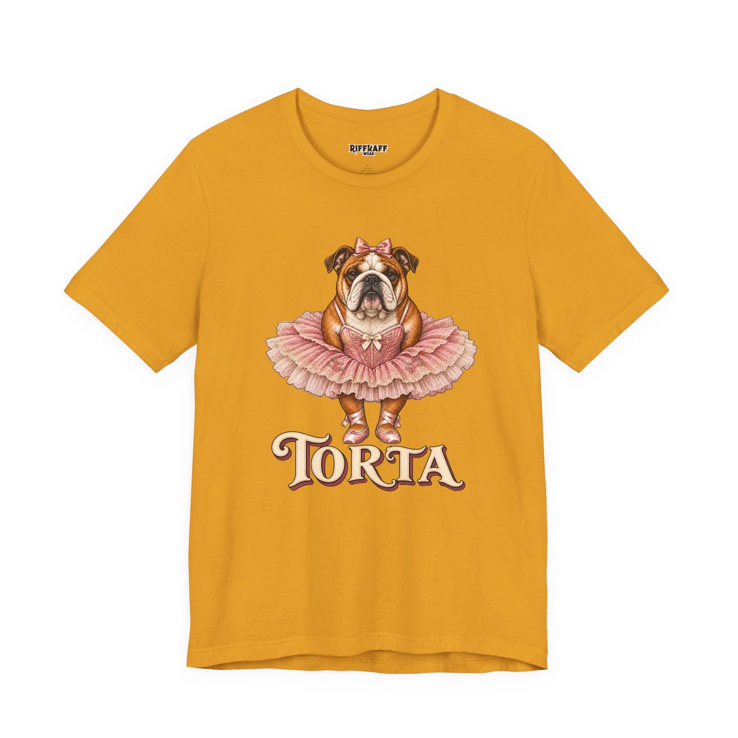 Bulldog Ballerina T-Shirt 'Torta' Cute Dog Graphic Tee