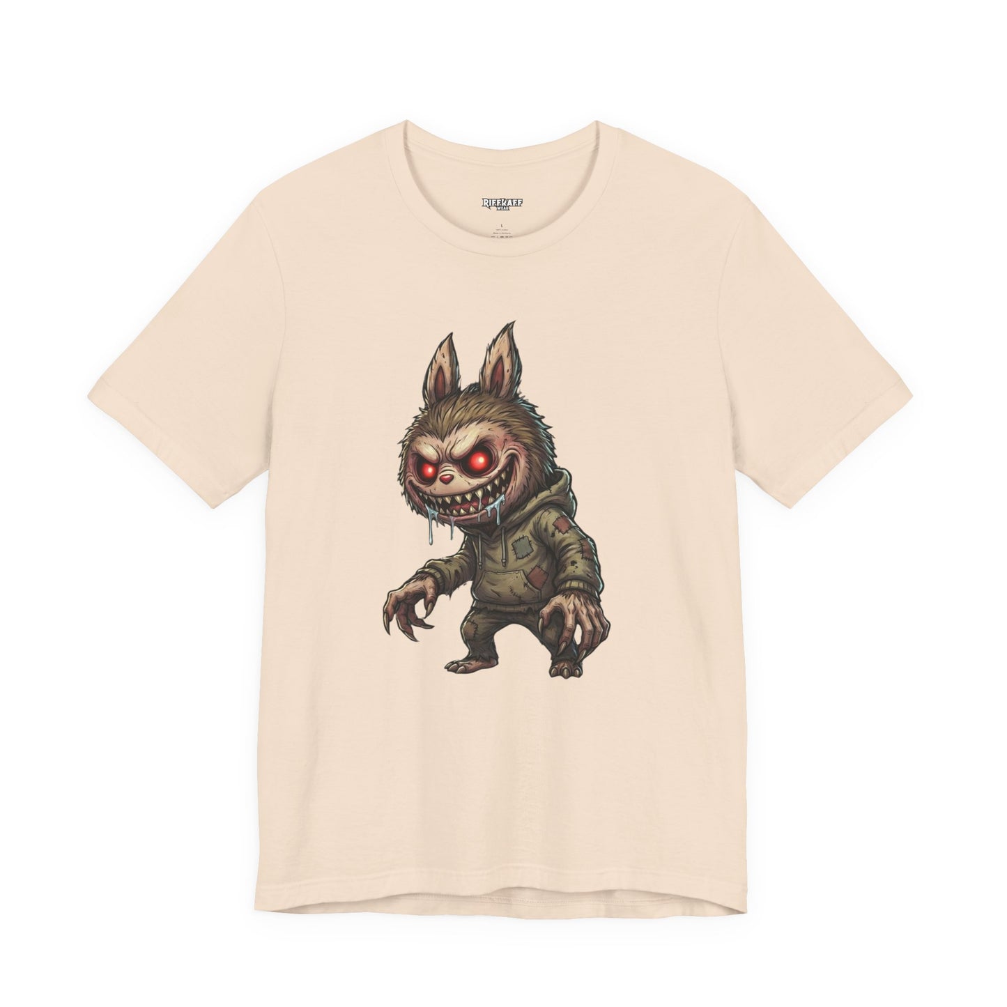 Graphic Tee — Creepy Bunny Monster Front with "F*** You and Your Lab***" Bold Back