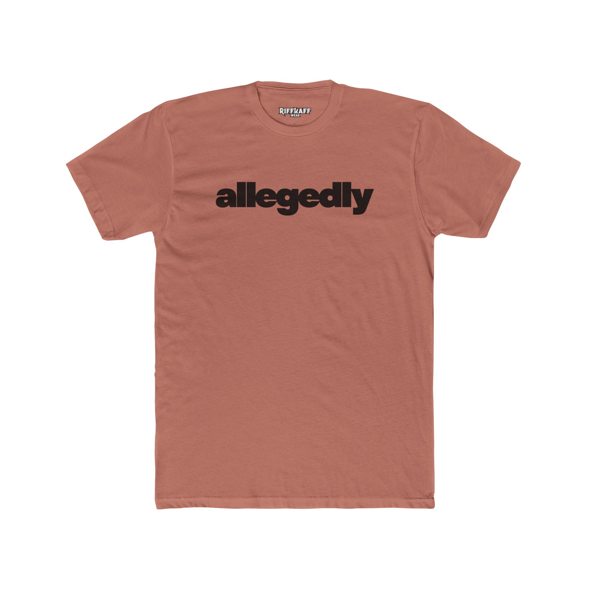 Casual Streetwear Tee - 'Allegedly' Unisex Cotton Crew - Riff Raff Wear