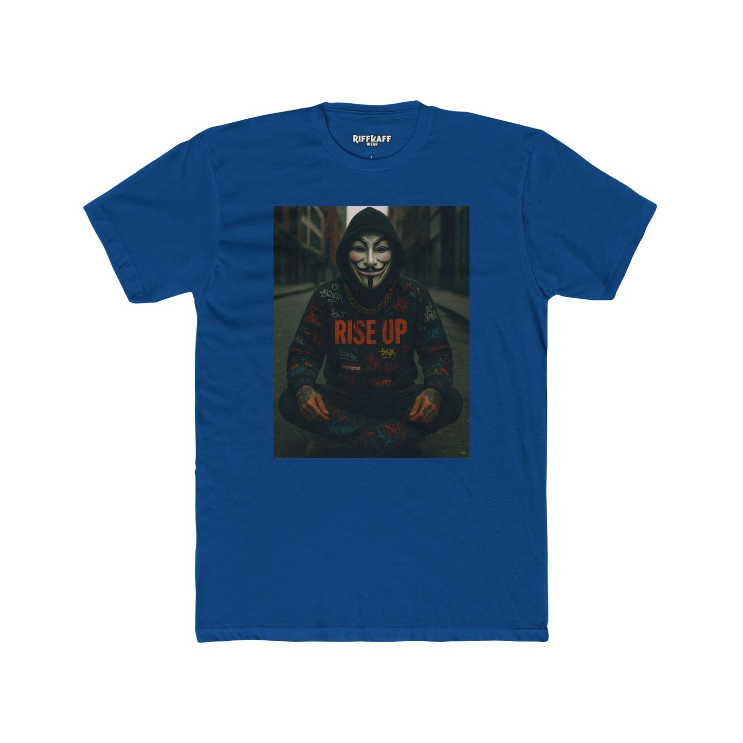 Unisex Cotton Crew Tee - Rise Up Graphic Shirt for Activism and Self-Expression - Riff Raff Wear