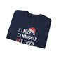 Christmas Sweatshirt, Funny Holiday Gift, Cozy Crewneck, Naughty Nice Humor, Unisex Winter Style, Festive Apparel - DMHoops.com