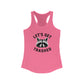 Racerback Tank Top - Let's Get Trashed Raccoon Design - Riff Raff Wear