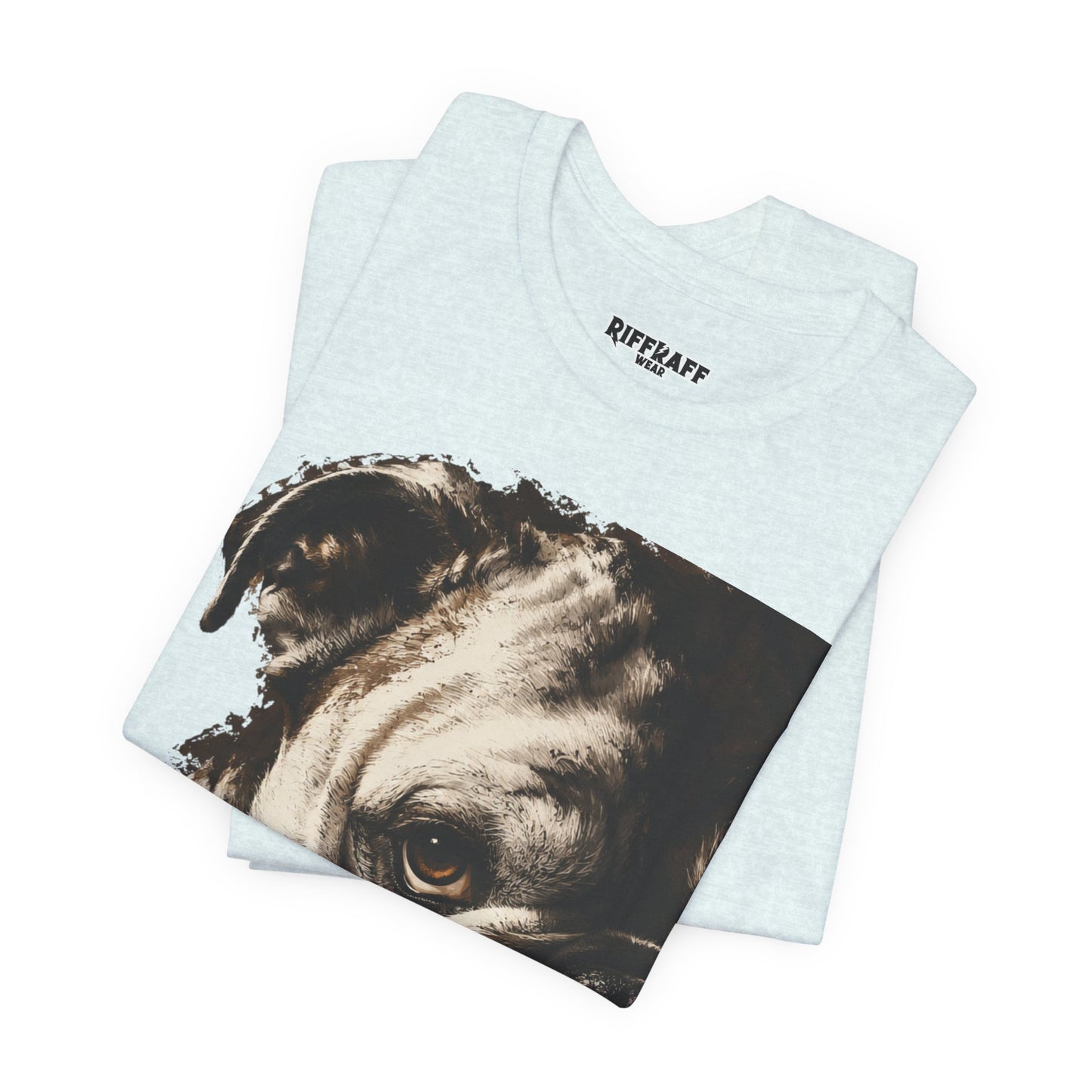 Bulldog Portrait T-Shirt Vintage Sepia Dog Graphic Tee