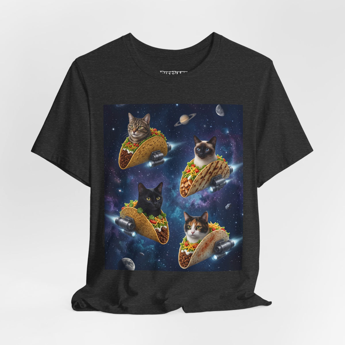 Cat Taco Space Tee  Funny Cosmic Cats in Tacos T-Shirt