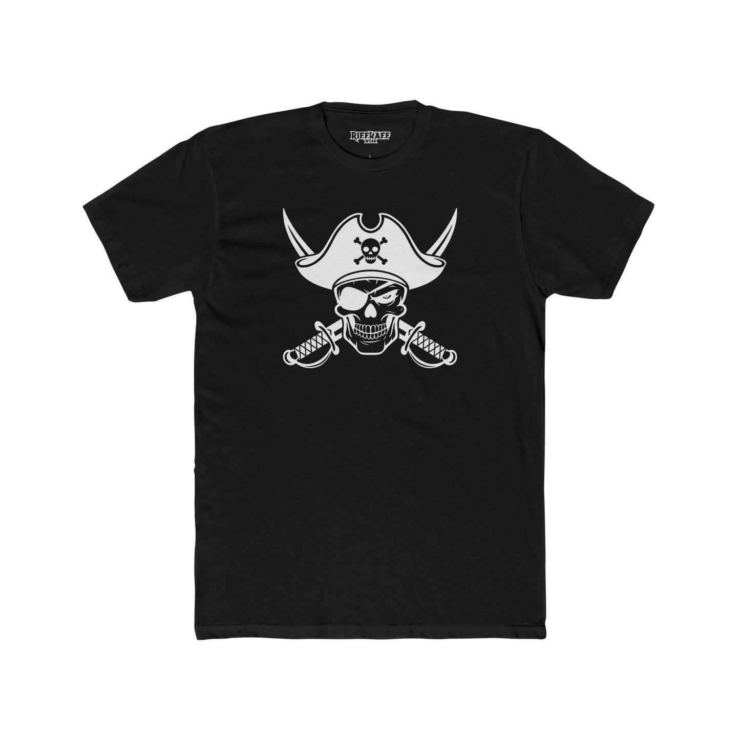 Pirate Skull Unisex Cotton Crew Tee - Perfect for Nautical Enthusiasts and Halloween - Riff Raff Wear