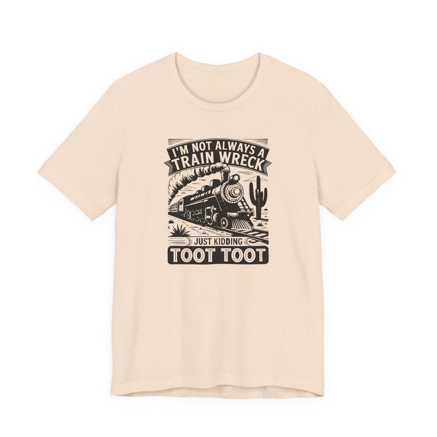 Funny Train Wreck Unisex Tee, Humorous Gift, Casual Wear, Graphic Tee, Birthday Gift, Train Lover Shirt - Riff Raff Wear