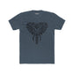 Trendy Elephant Design Unisex Cotton Crew Tee, Eco-Friendly Graphic Tee,  -Riff Raff Wear