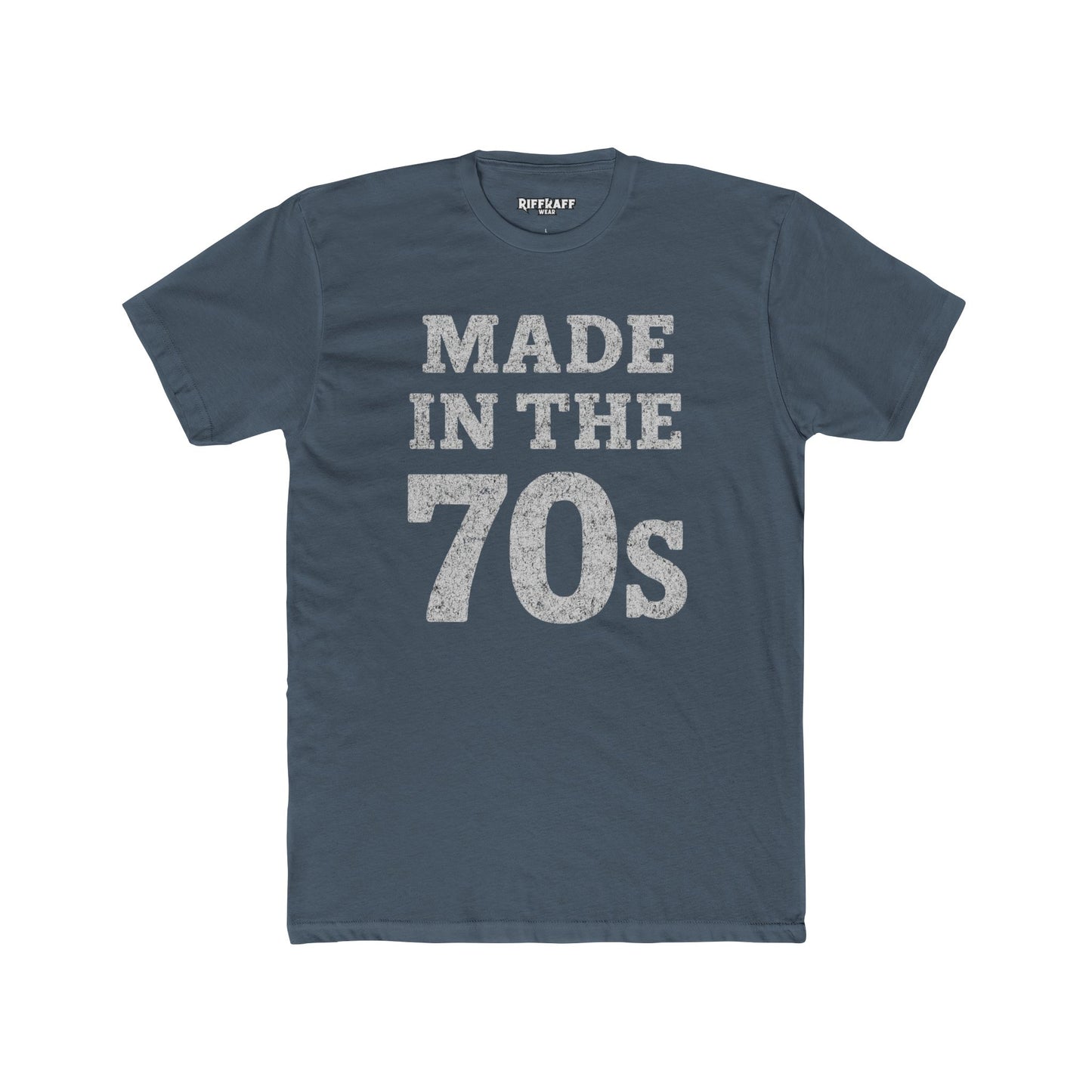 Vintage 70s Unisex Cotton Crew Tee - Retro Made in the 70s T-Shirt - Riff Raff Wear