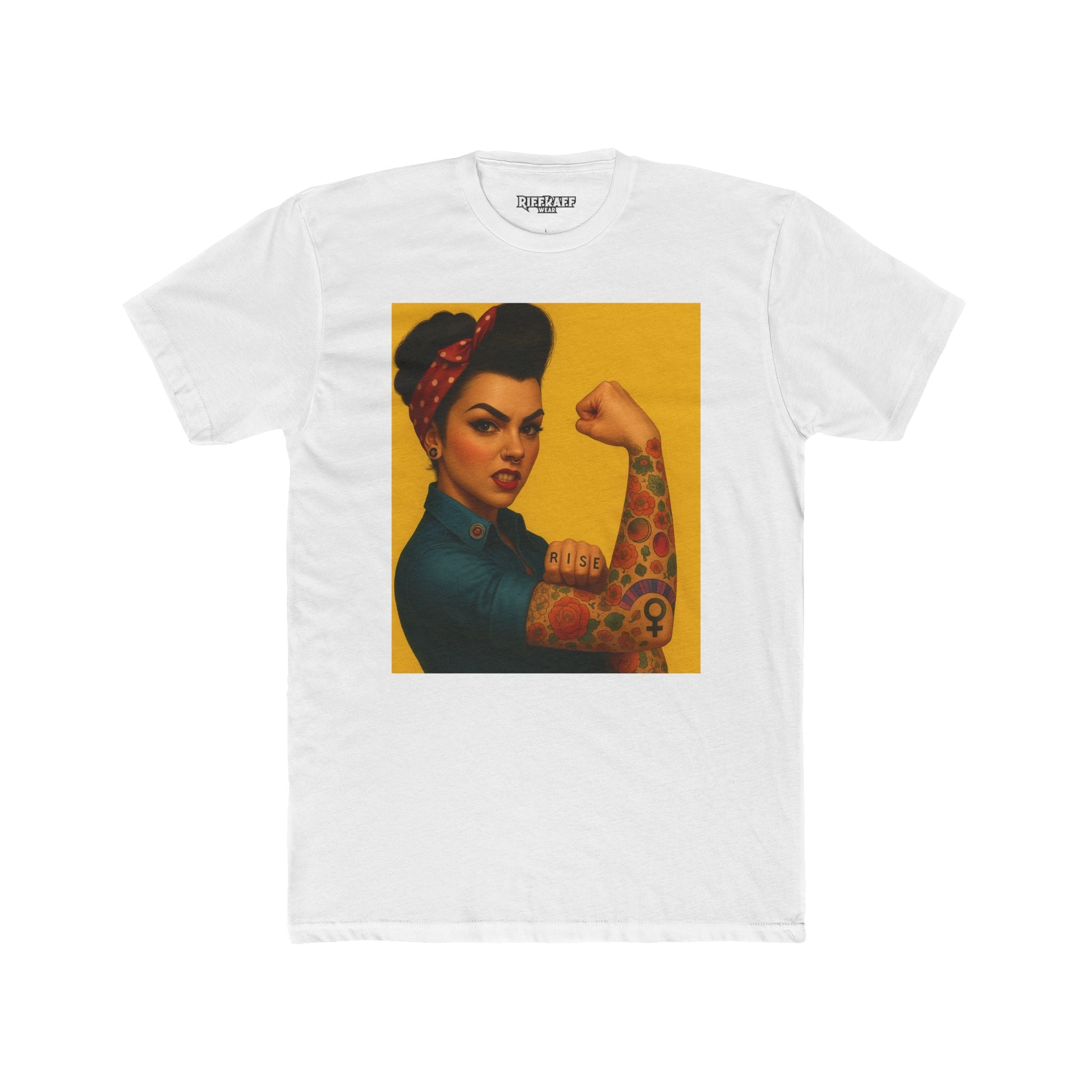 Empowered Woman Unisex Cotton Crew Tee - Vibrant Graphic Tee for Feminist Statement - Riff Raff Wear