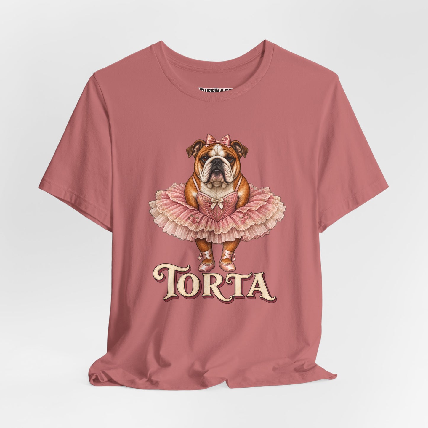 Bulldog Ballerina T-Shirt 'Torta' Cute Dog Graphic Tee